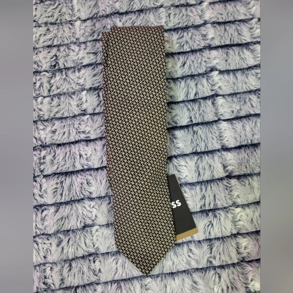 Nwt Boss‎ Brown Geo Print Men's Tie